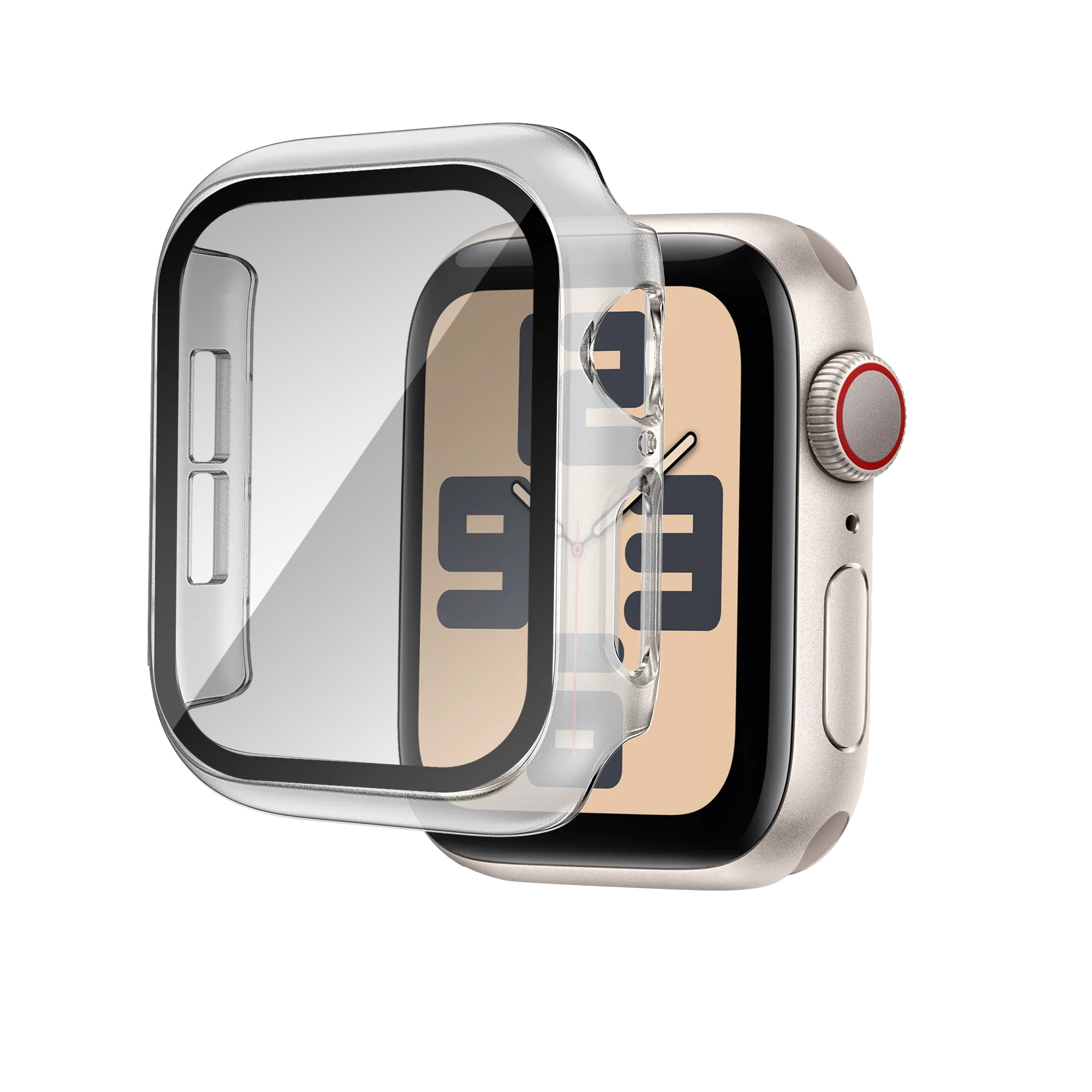 Rugged Guard Bandz Apple Watch 10 - 46mm PC Case with Glass (Transparent)