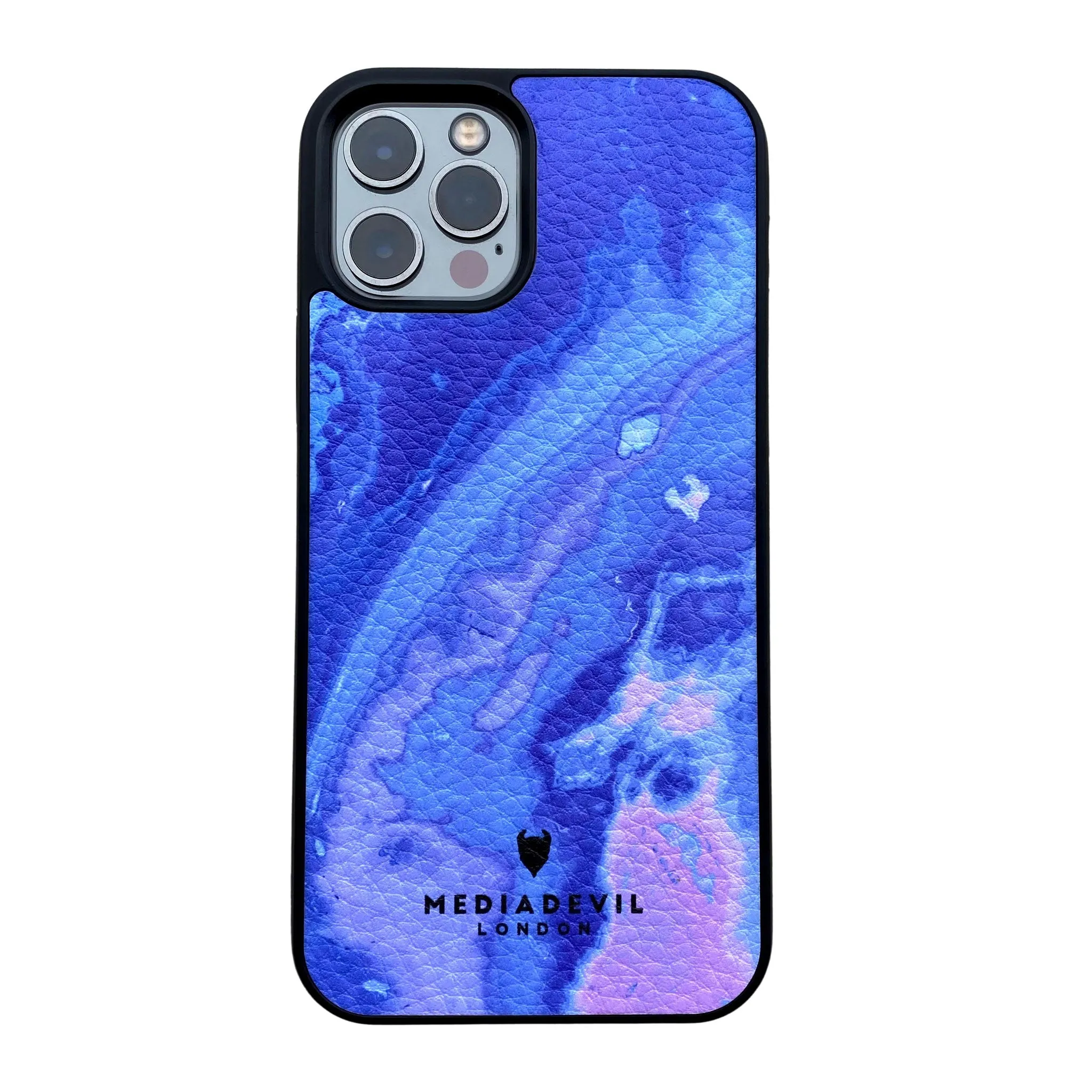 Rugged Frame Design Tight Fit iPhone XS Max Vegan Plant Leather Case - Acid Wash Collection