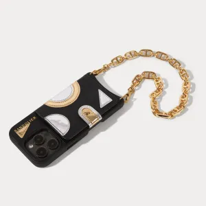 Tight Fit Rugged Outline Isla MagSafe Charging Wristlet Phone Case - Black/Gold