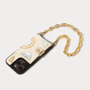 Isla MagSafe Charging Wristlet Phone Case - Ivory/Gold Modern Edge Premium Protection