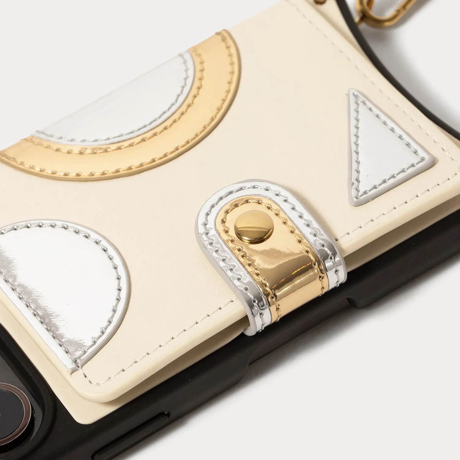 Luxury Build Isla MagSafe Charging Wristlet Phone Case - Ivory/Gold