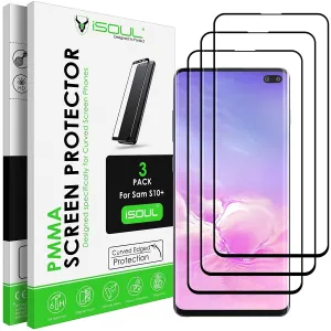 iSOUL 3 Pack Flexible Screen Protector for Samsung Galaxy S10 Plus 6.4 Screen Shield Coating