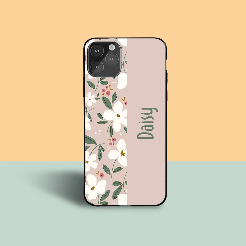 Just Flowers Name Protective Case Hybrid Build Texture