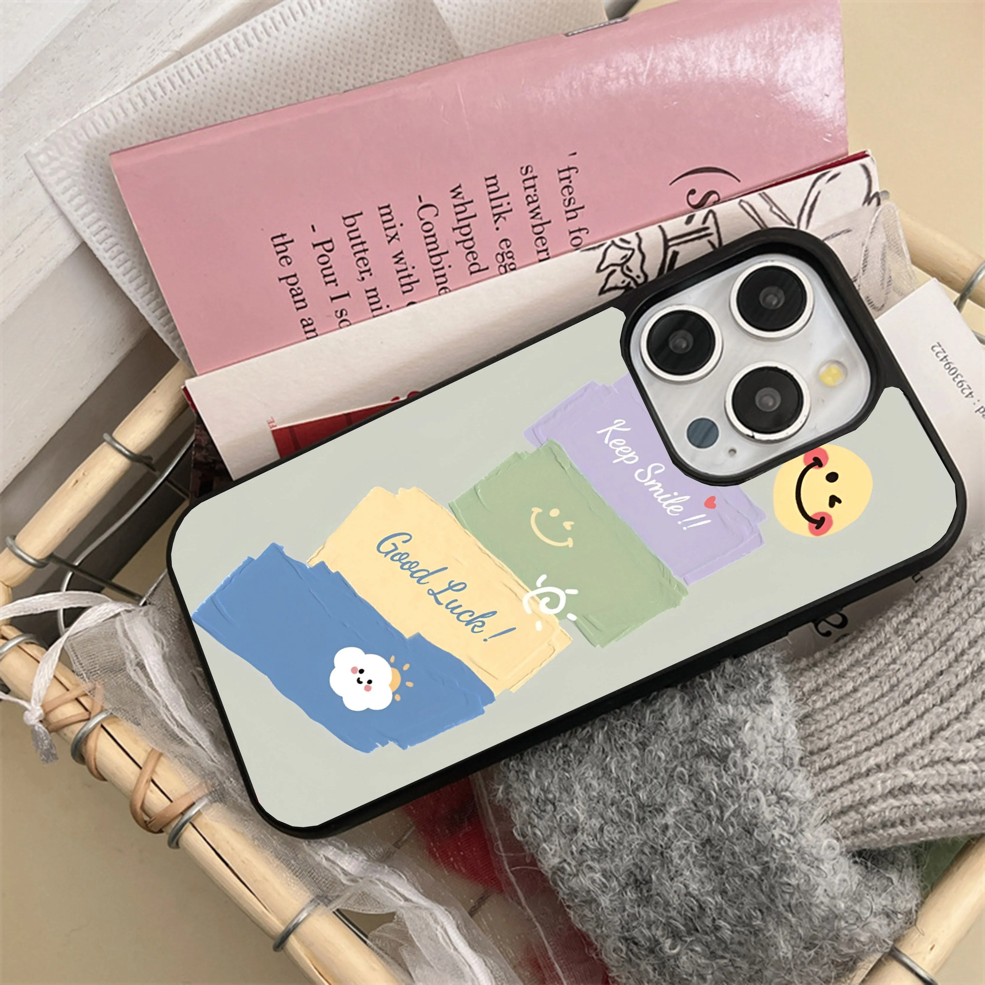 Keep smile Printed Protective case Smooth Outline Tight Fit