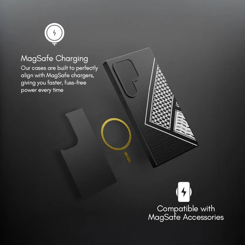 Smooth Fit Tactile Buttons Keffiyeh MagSafe Samsung Phone Case