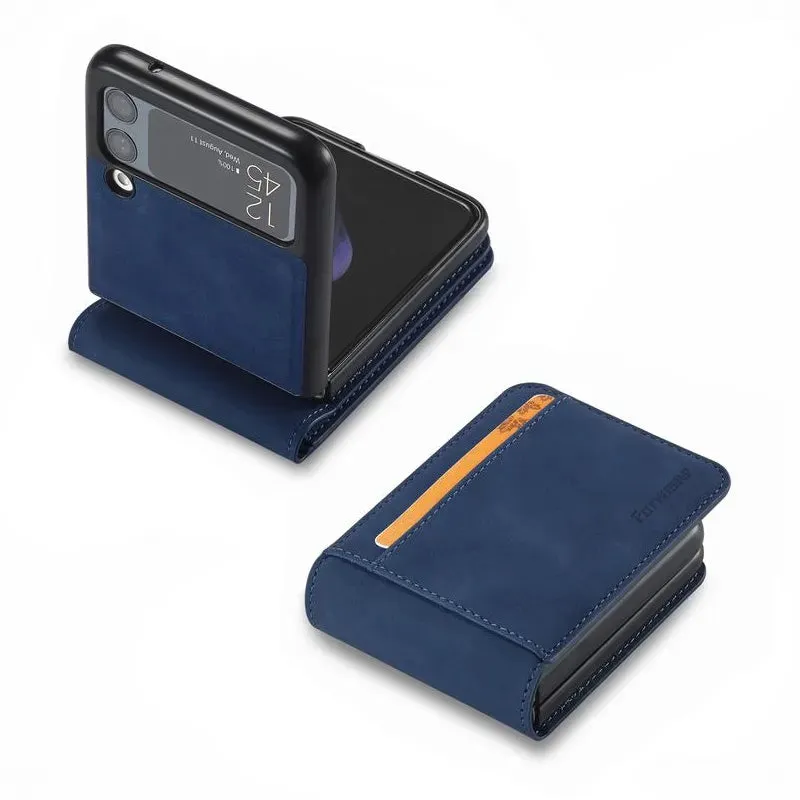 Leather Card Wallet Case For Samsung Galaxy Z Flip Sleek Appearance