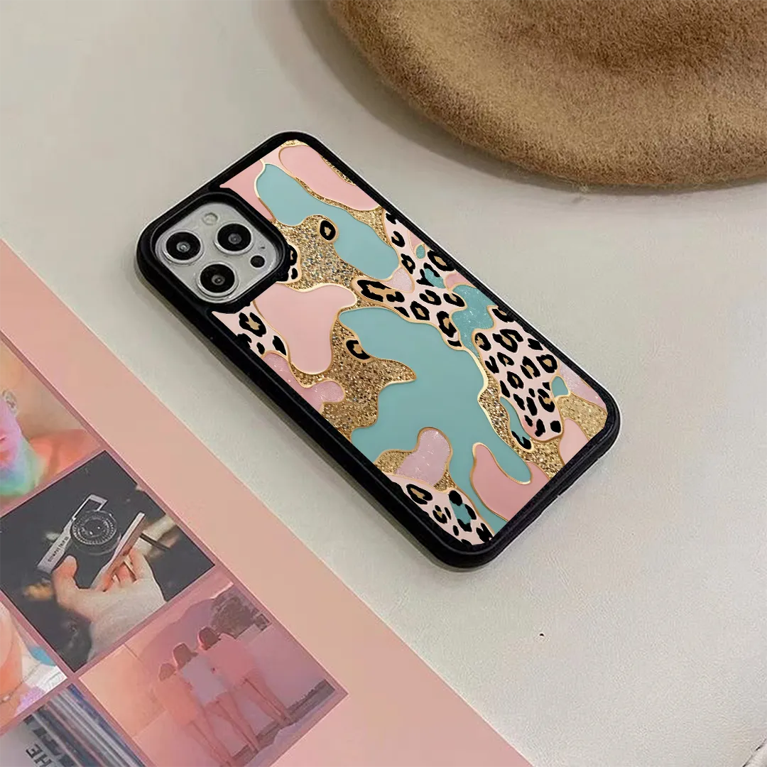 Protective Corners Leopard Gold Marble Printed Protective case