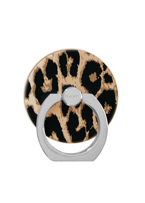 Anti-Slip Finger Ring Luxury Grip Ring Leopard Print Adhesive Phone Ring Stand