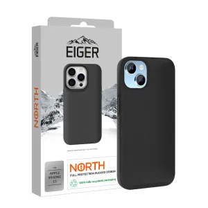 Eiger North Case for Apple iPhone 15 in Black Smooth Grip