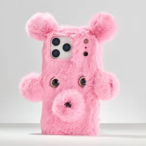 Gloss Surface Layer Smooth Coating Foney Couture Furever Pink Teddy iPhone 17 Case
