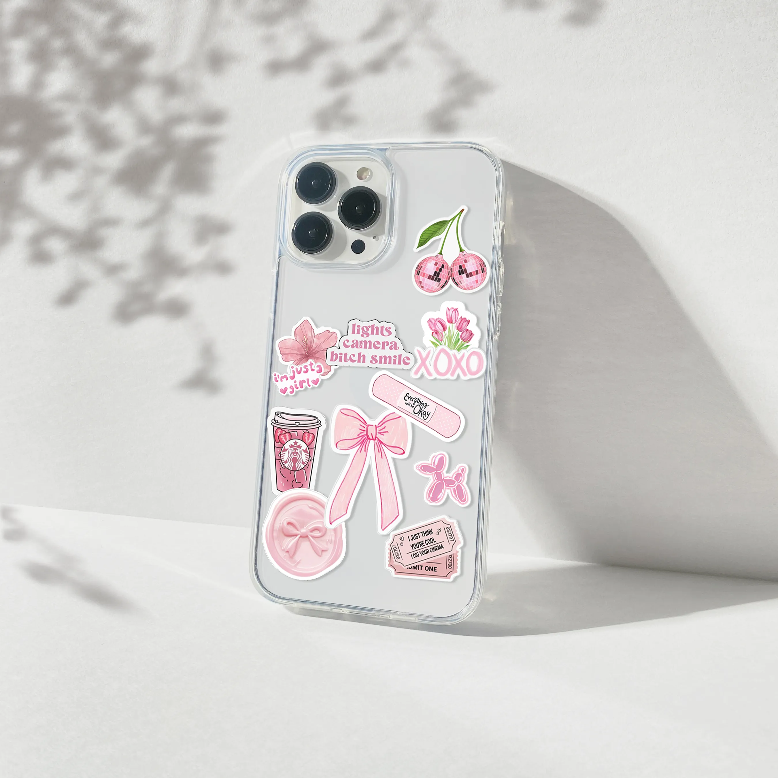 Soft edges Urban Texture Lights Camera Smile Silicone Clear Case