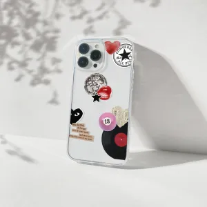 Converse Aesthetic Silicone Clear Case Protective Material Durable Shell