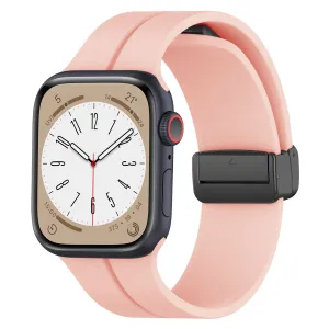 Apple Watch Magnetic D-Buckle Strap (Light Pink) Easy Attachment Flexible Comfort Fit