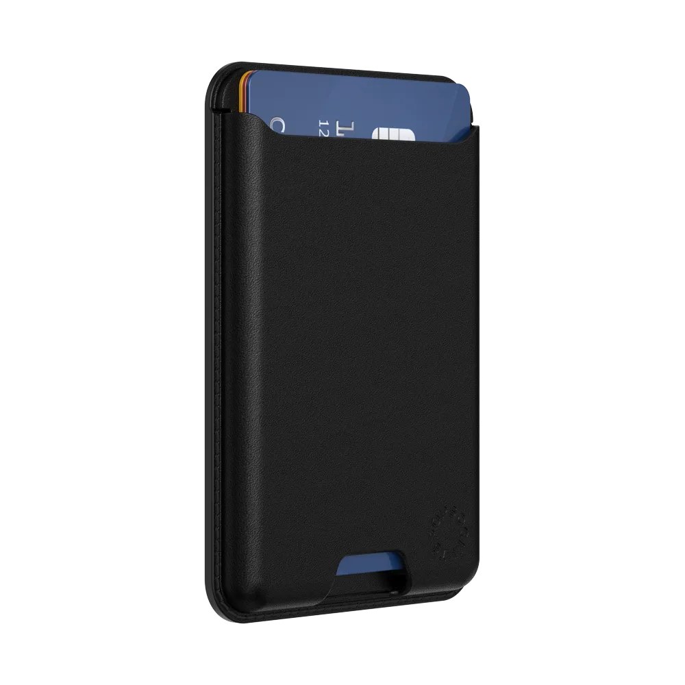 Elegant Everyday Wallet Strong Snap Wallet Black Softgoods PopWallet for MagSafe