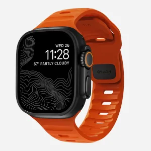 All Day Durability Nomad Sport Apple Watch Silicone Strap (Ultra Orange)