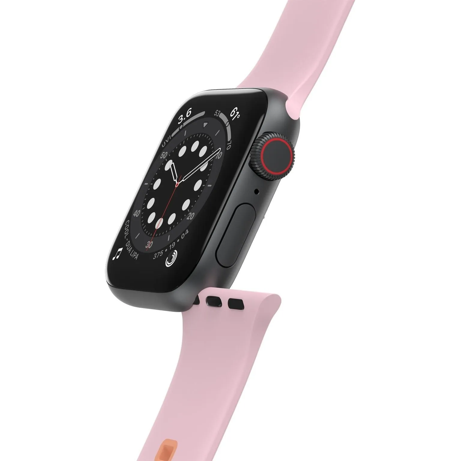 classic accessory Rugged Design Otterbox Apple Watch Silicone Strap (Pink/Orange)