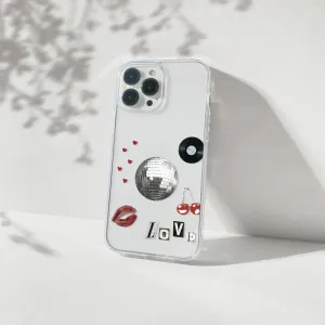 Soft Edge Detail Hybrid Texture Design Love Y2K Aesthetic Silicone Clear Case