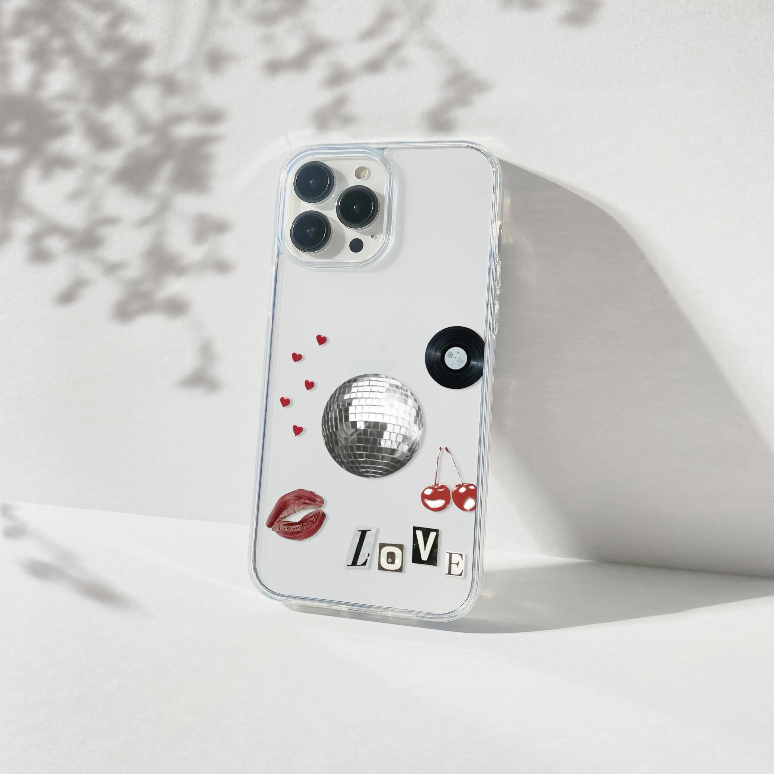 Soft Edge Detail Hybrid Texture Design Love Y2K Aesthetic Silicone Clear Case