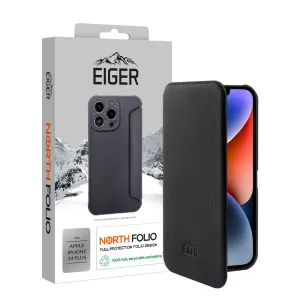 Portable Shield Eiger North Folio Case For Apple iPhone 14 Plus in Black