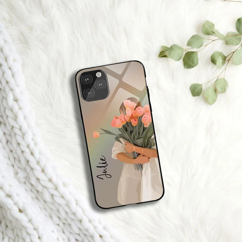 Flower Girl Name Glossy Protective case Elegant Accent