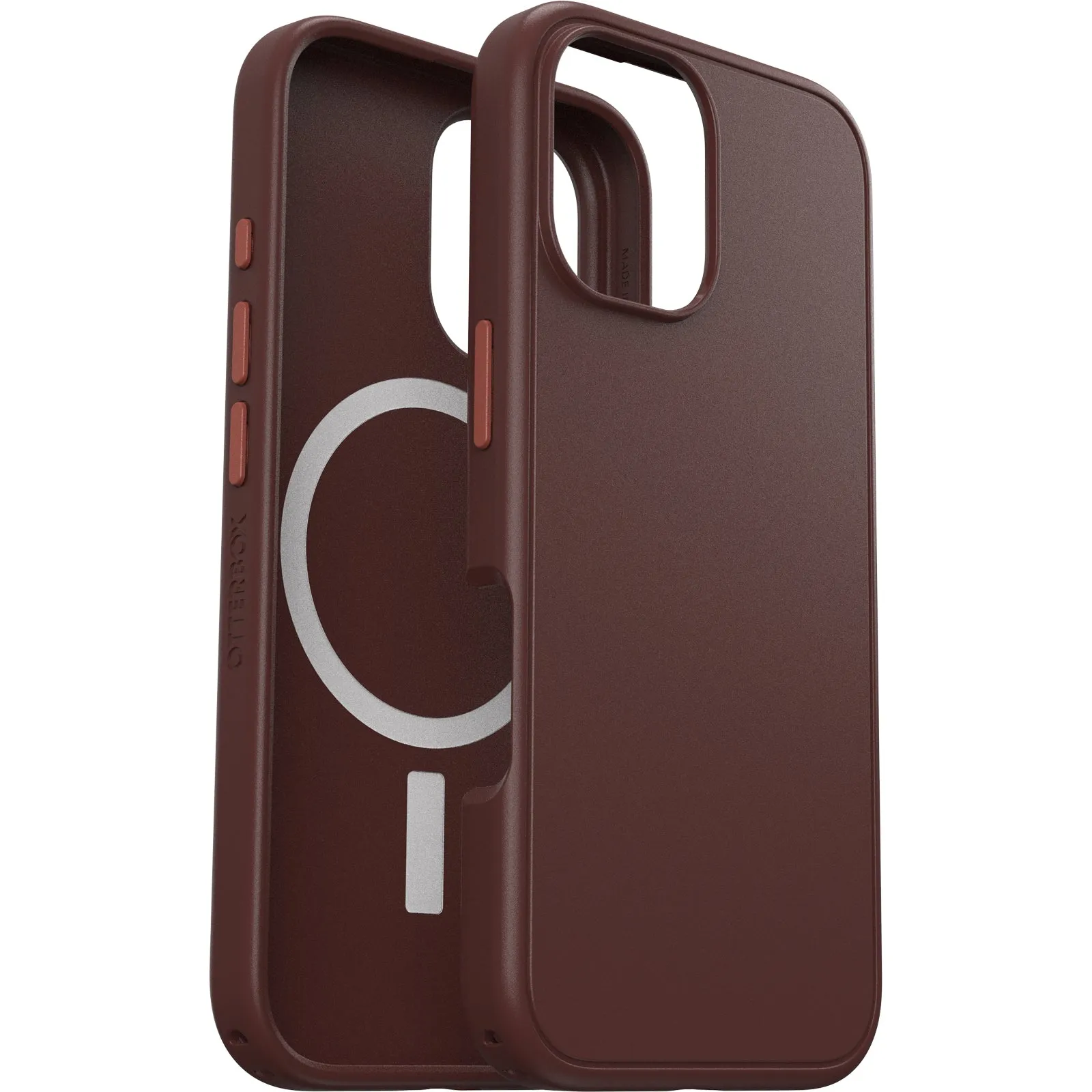 OtterBox Symmetry Cover with MagSafe for iPhone 16 - Brown Refined Look