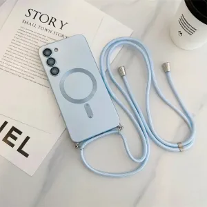 Stylish Cover Protective Form Fit Crossbody Lanyard Magnetic Case for Samsung Galaxy S Series