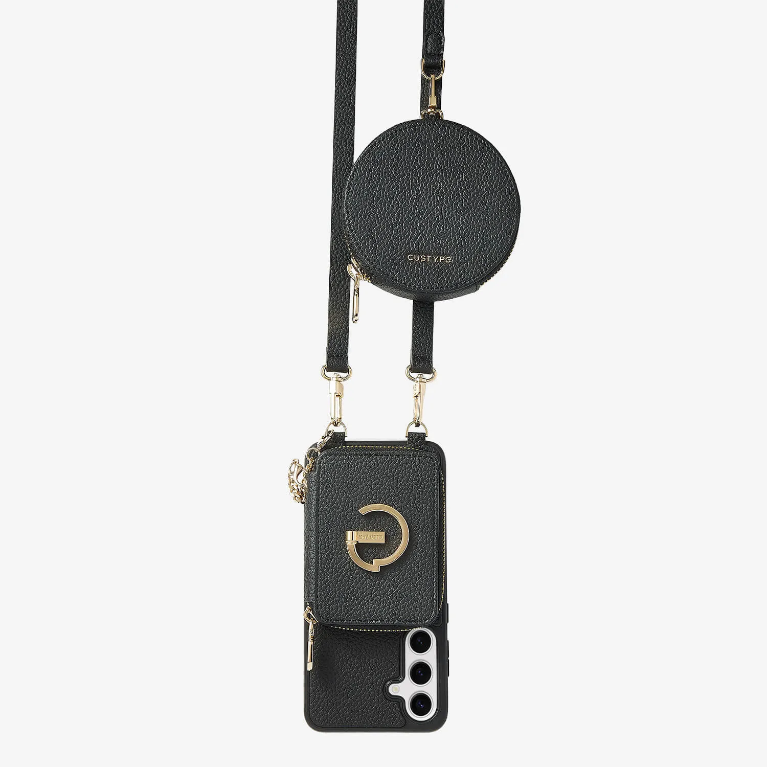 Original Design Set- Samsung Galaxy Crossbody Case With Round Pouch Set Protective Surface