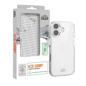 Eiger Ice Grip Case GRS for Apple iPhone 17 in Clear Luxury Texture Finish Shock Proof