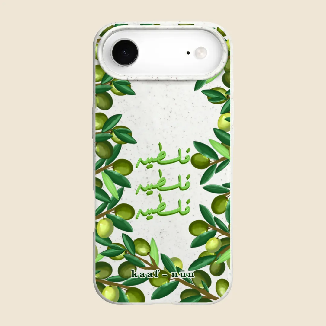 Hybrid Pattern Texture Modern Frame Olive Orchards iPhone Case