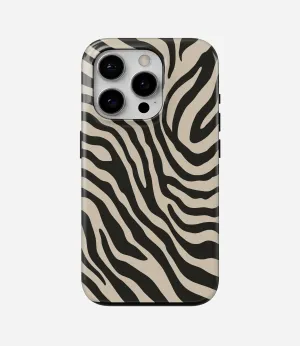 Ergonomic Shape Elegant Style Zebra Luxe Glossy Armoured Case