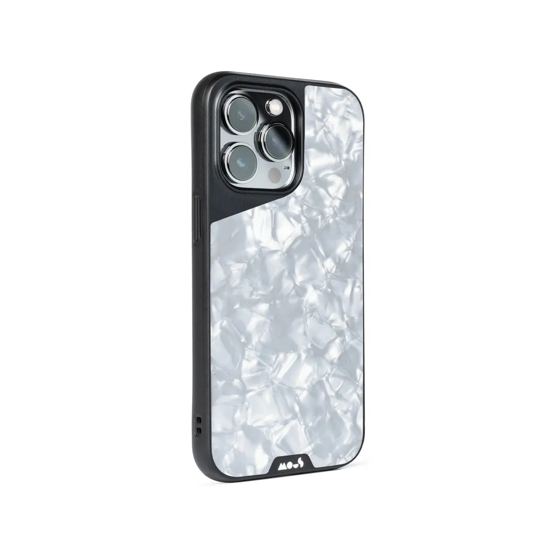 MagSafe? Compatible Silver Pearl Phone Case - Limitless 4.0 Luxury Detail Texture