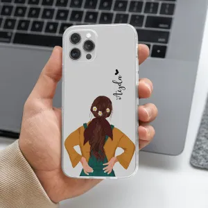 Customizable Option Classic Look Flower Girl Transparent Silicone case