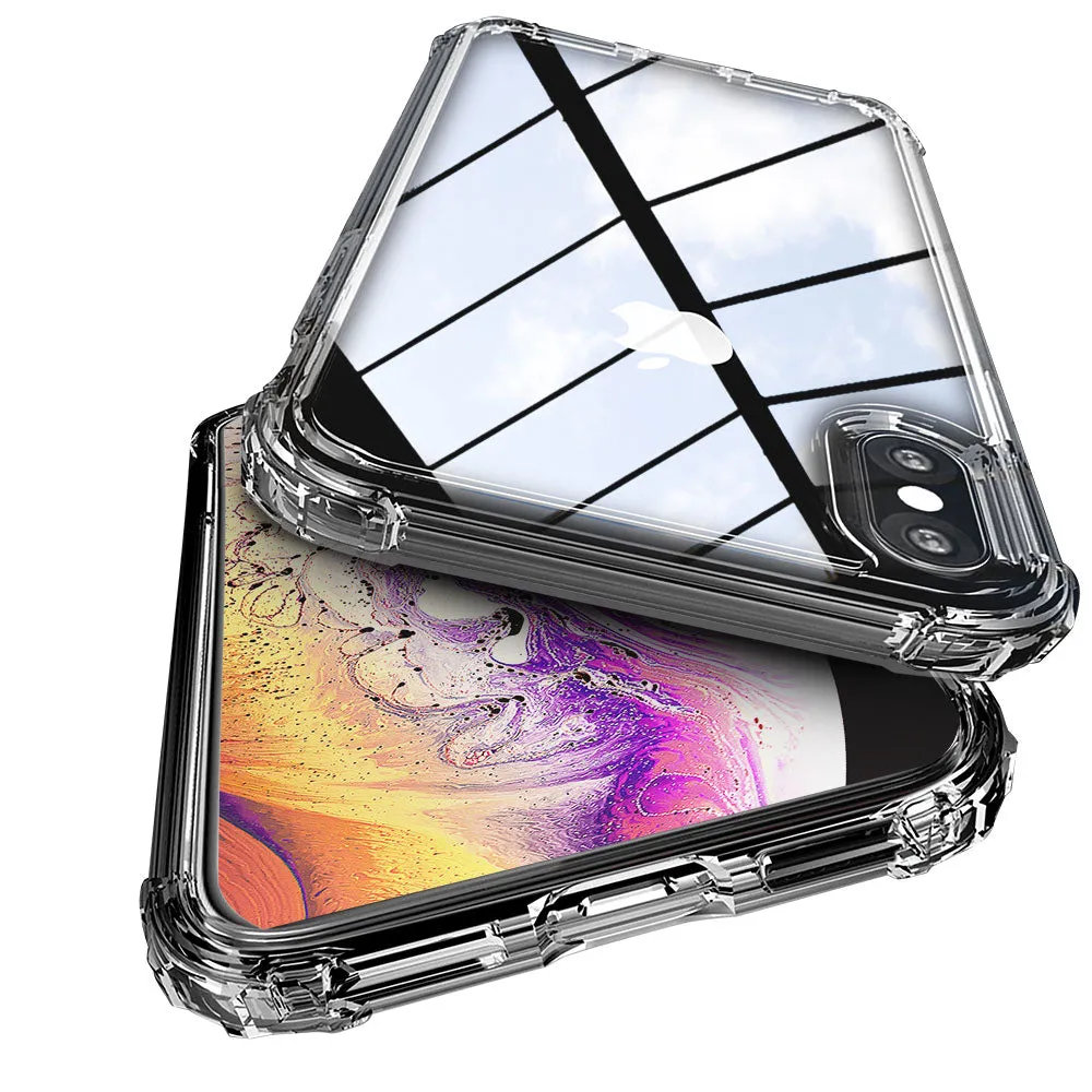 Polished Texture Simple Clear Silicone Cover for Apple iPhone XS