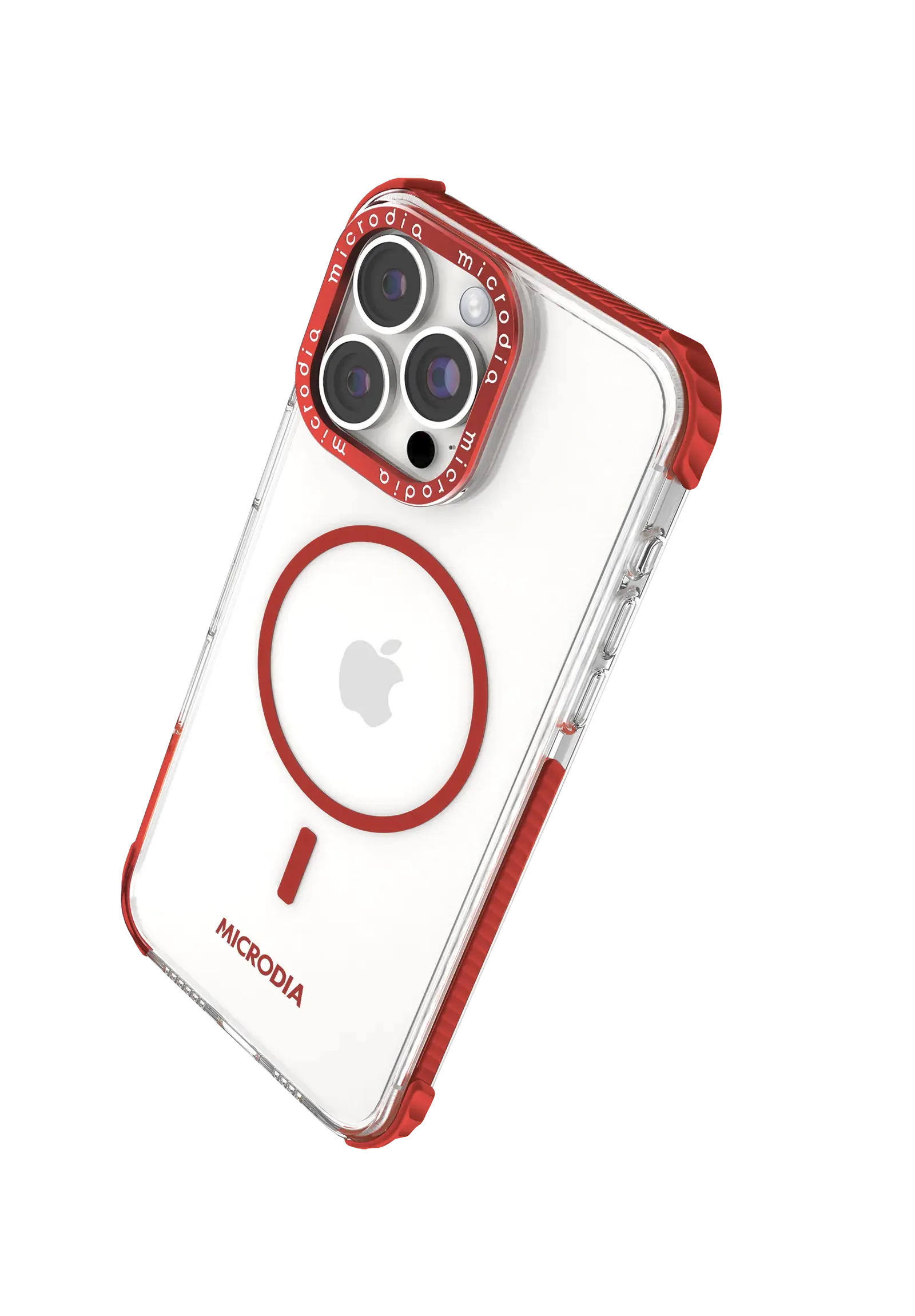 MICRODIA CRYSTAL GEAR? High Transparency Protective iPhone Case - Burgundy High gloss Everyday Accessory