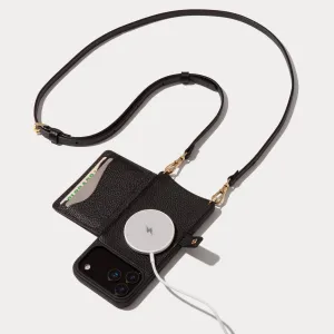 Mila MagSafe Charging Crossbody Bandolier - Black/Gold Matte Build