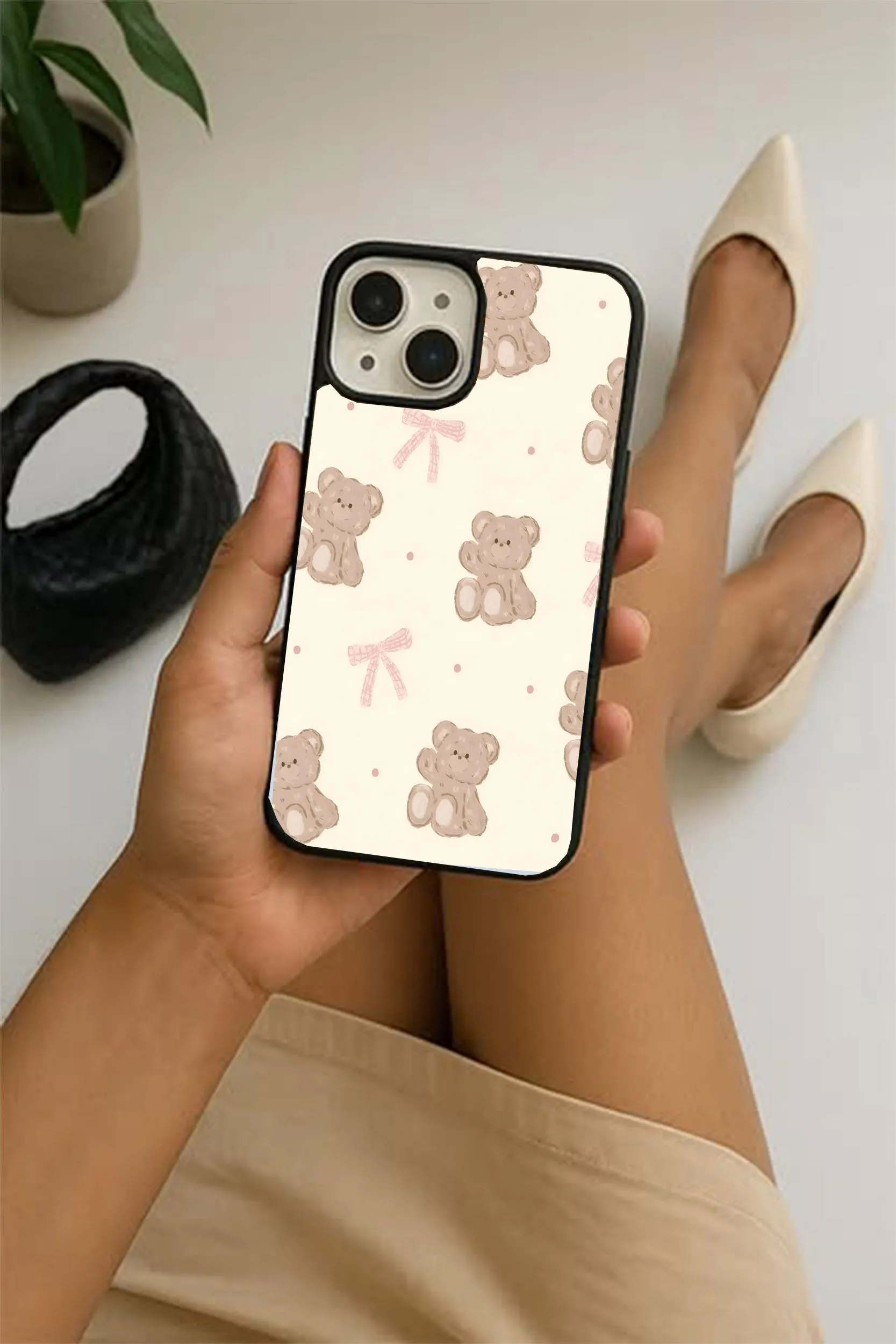 Bows & Teddy Printed Protective case Hybrid Look