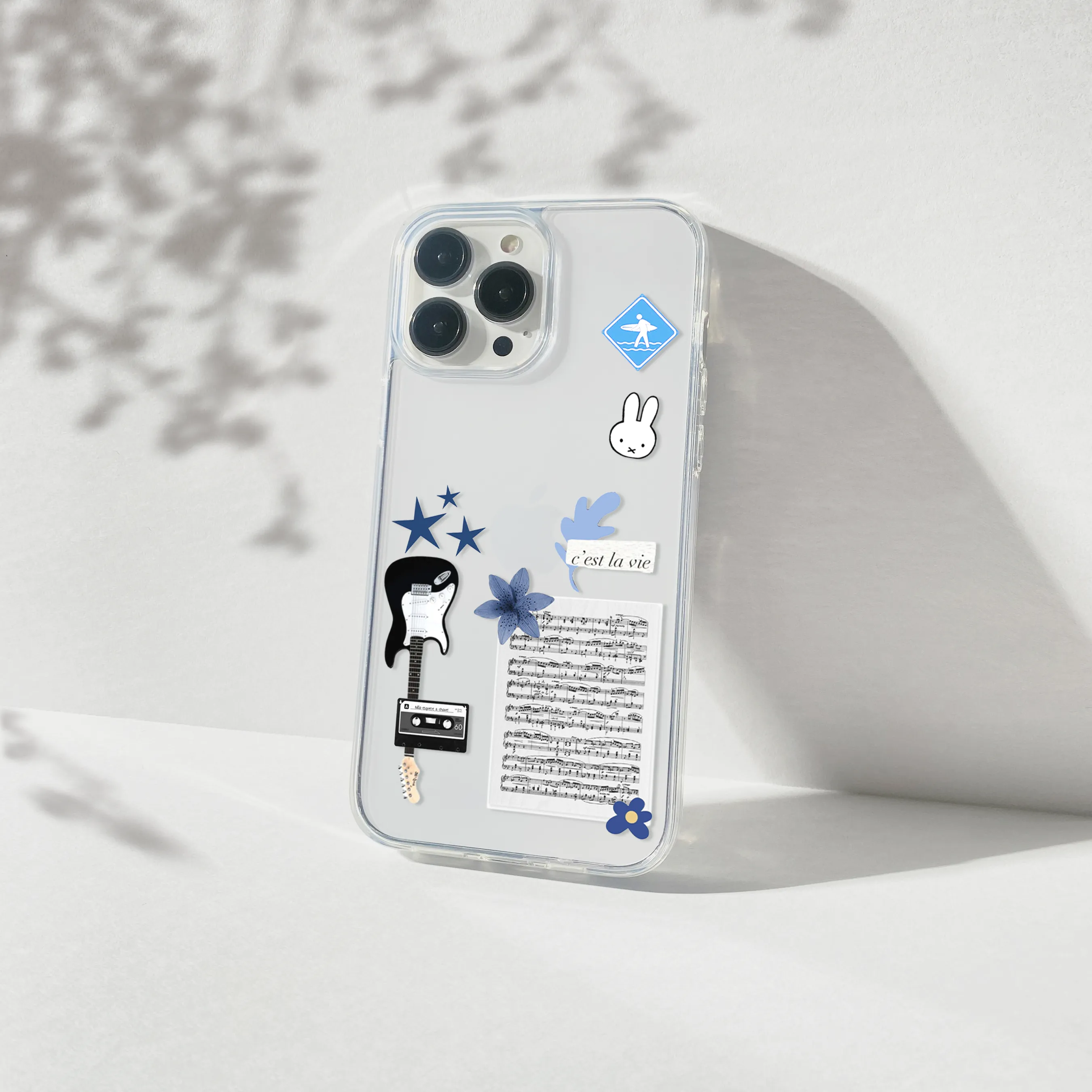 C'est La Vie Aesthetic Silicone Clear Case Easy Removal