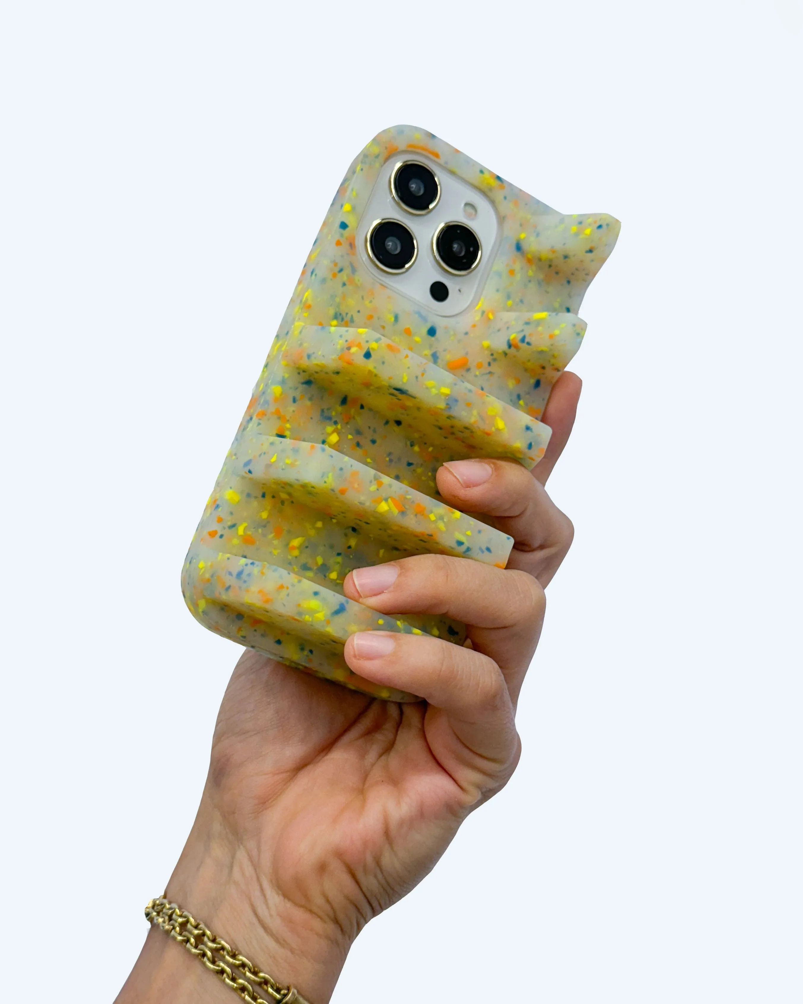 Geta iPhone Case in Recycled Confetti Clear View