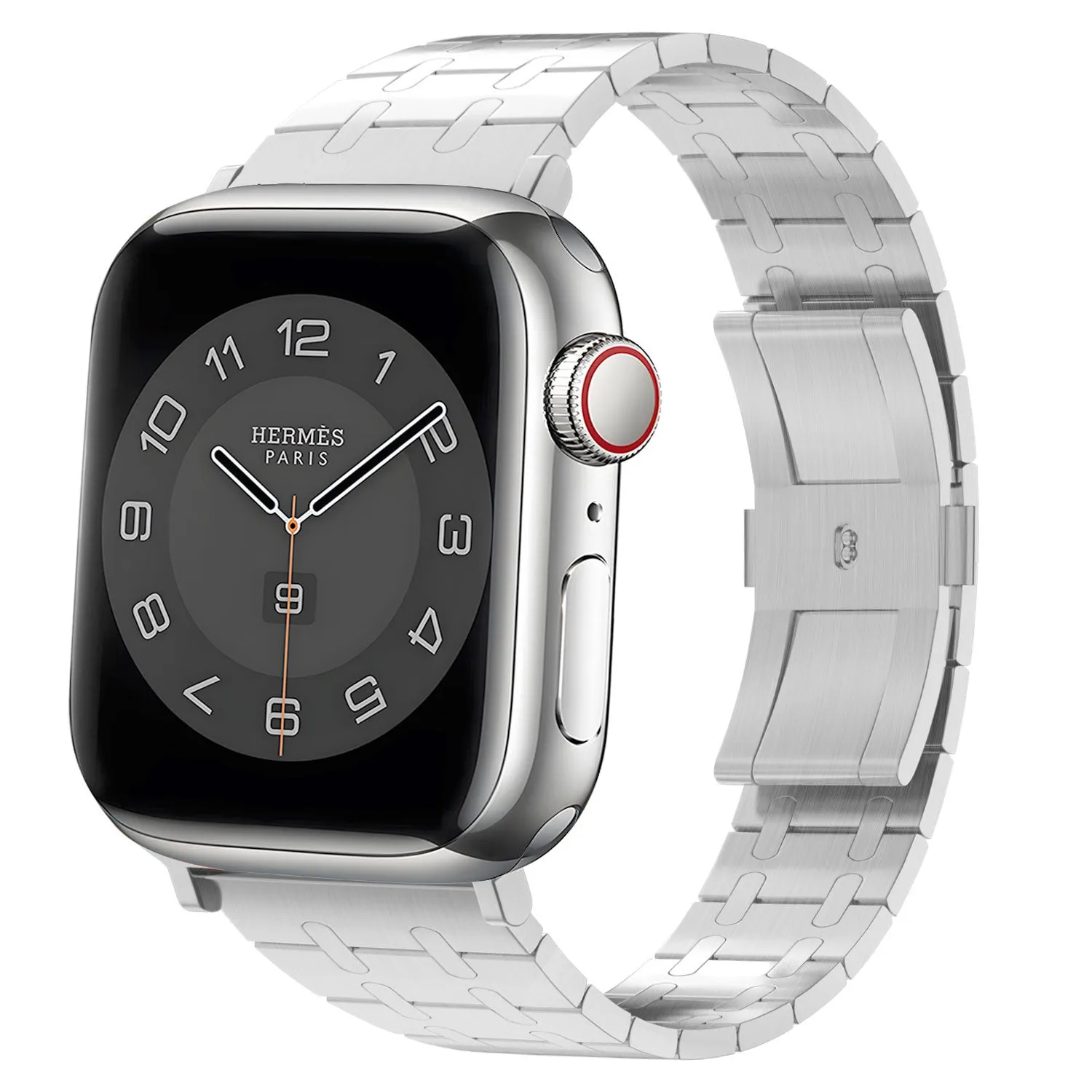 Apple Watch Royal Steel Strap (Silver) Minimal Sporty Look Active Design