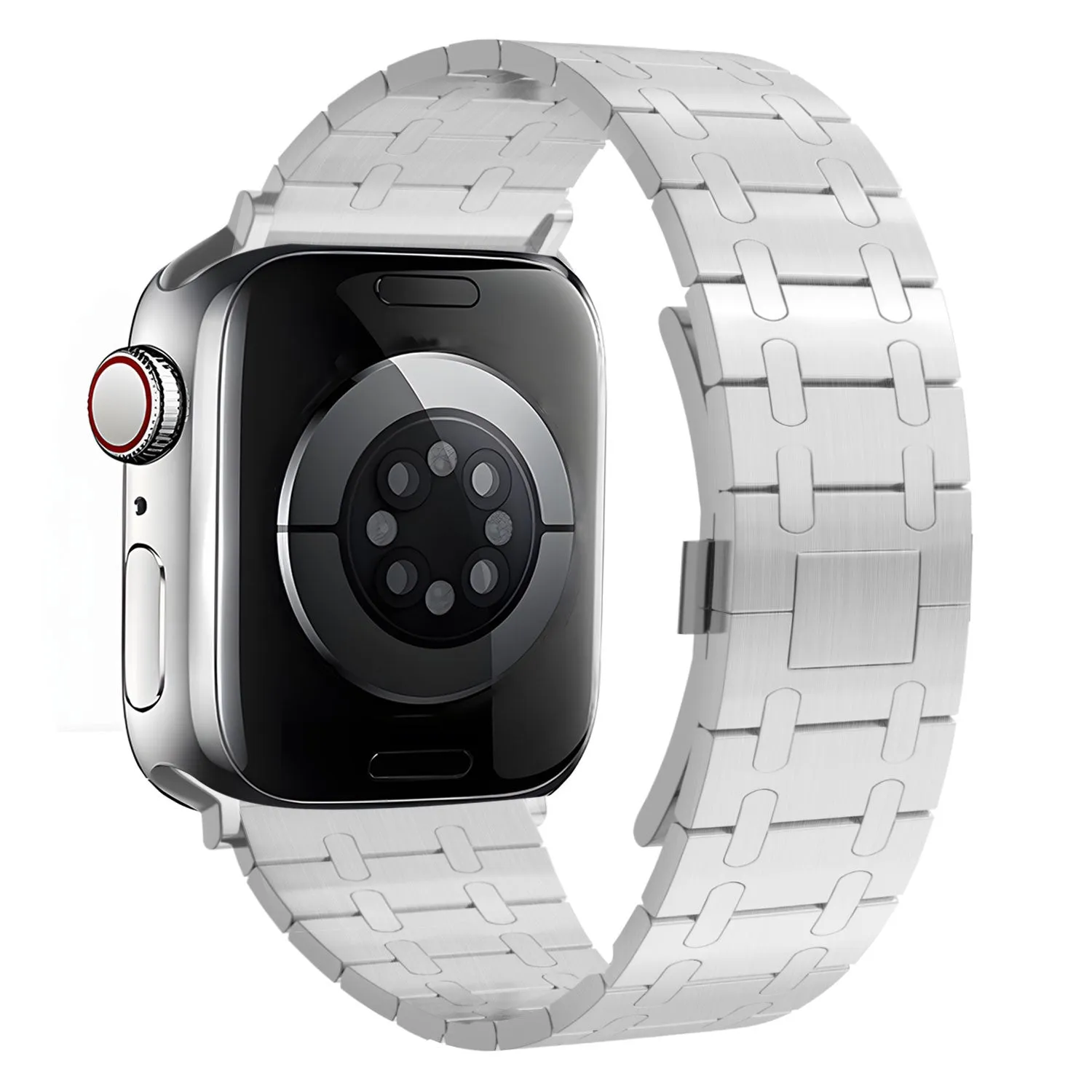 Apple Watch Royal Steel Strap (Silver) Elegant Lightweight Look Soft Touch