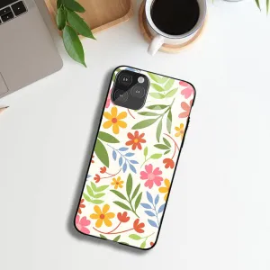 Minimal Look Pastel Floral Printed Protective Case