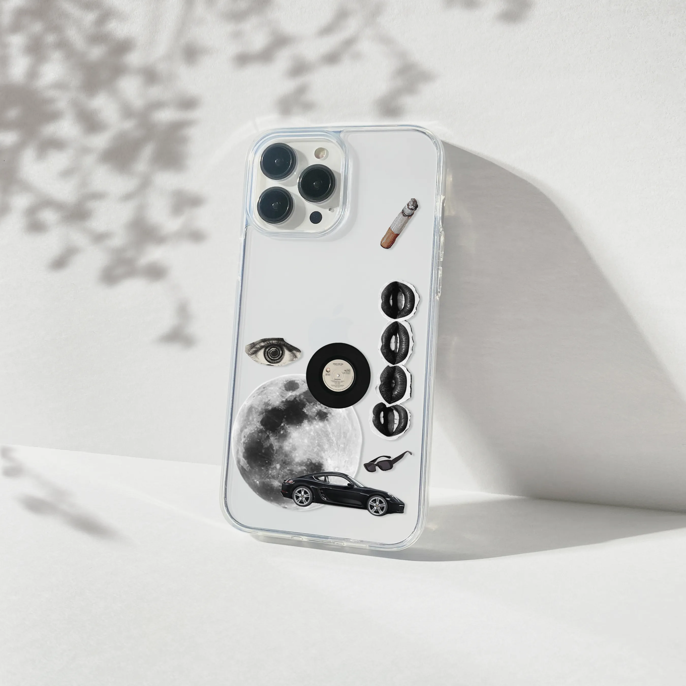 Comfort Texture Finish Moon View Aesthetic Silicone Clear Case