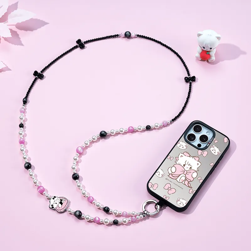 Crossbody Lanyard Metallic Color Mousse Mikko cross-body charm