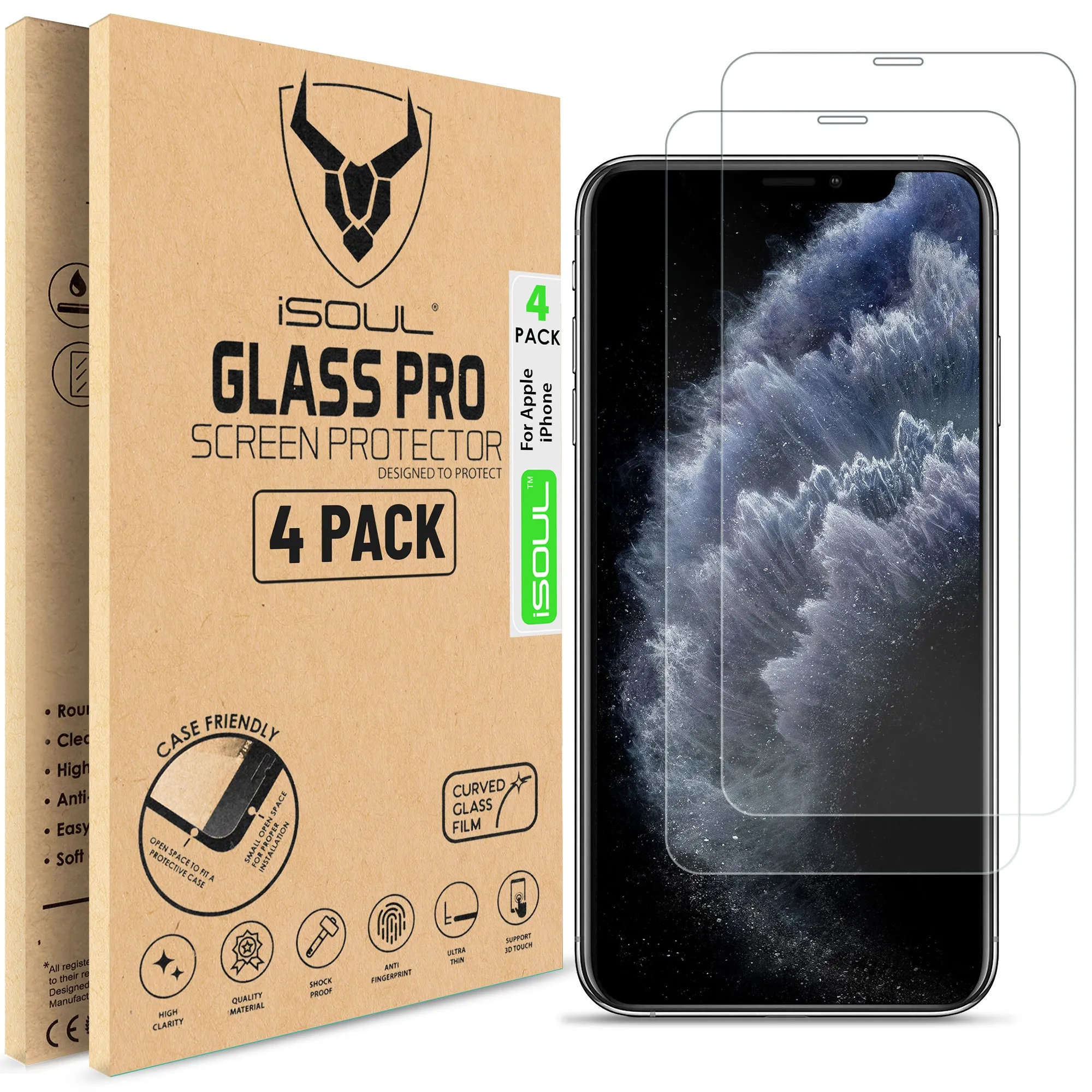 Screen Protector for Apple iPhone 11 Pro Max / XS Max 6.5" Tempered Glass 9H hardness coating