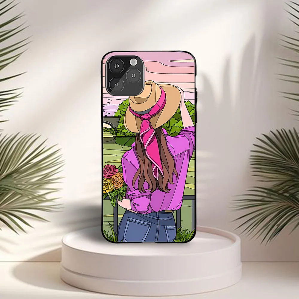 Nature girl Printed Protective Case Transparent Look