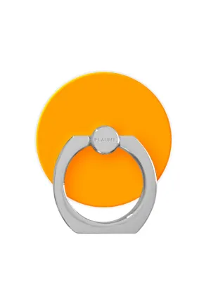 Neon Orange Adhesive Phone Ring Stand Flexible Spin