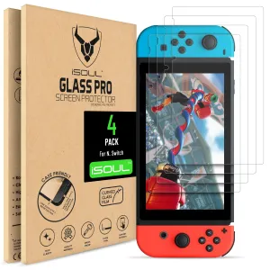 Screen Guard Ultra Elite Plus Nintendo Switch Screen Protector [Pack Of 4] Tempered Glass Film
