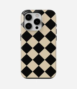 Protective Layer Soft Interior Noir Grid Glossy Armoured Case