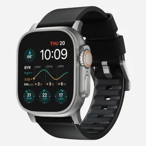 Everyday Strength Design Nomad Active Pro Apple Watch Hybrid Strap (Black/Silver)