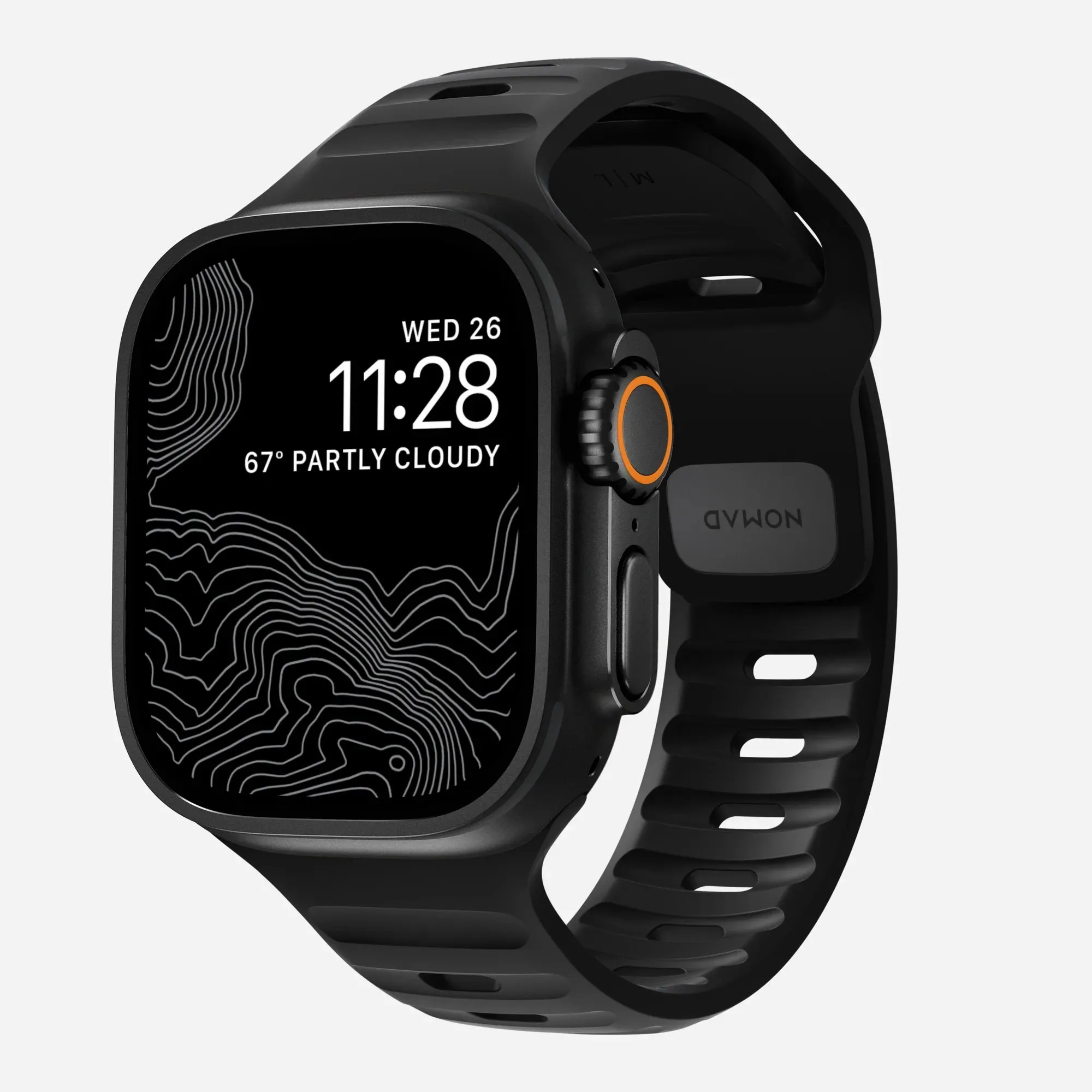 Nomad Sport Apple Watch Silicone Strap (Black) Luxury Appeal Design